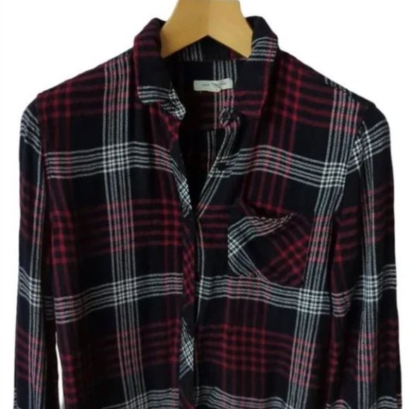 Beachlunchlounge Charley Plaid Flannel Button Down Shirt - EUC - Picture 4 of 4